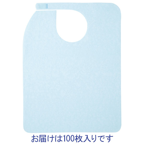 フィード FEEDラウンドネック エプロン（テープ付/100枚入） 8594920 1箱(100枚入り）（直送品）