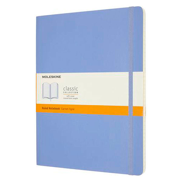 モレスキン クラシックノートブック ソフト ルールド（横罫） XL ハイドレイジブルー QP621B42 1冊（直送品）