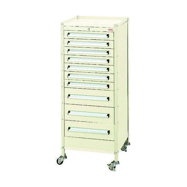 大阪製罐 OS ミゼットワゴン 間口244×奥行411×高さ1053mm WM12HG 1台 152-1912（直送品）