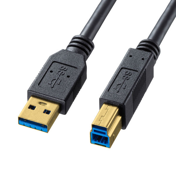 USBケーブル　USB-A（オス）USB-B（オス）　2m　USB3.2（ Gen1）　KU30-20BKK　サンワサプライ　1本