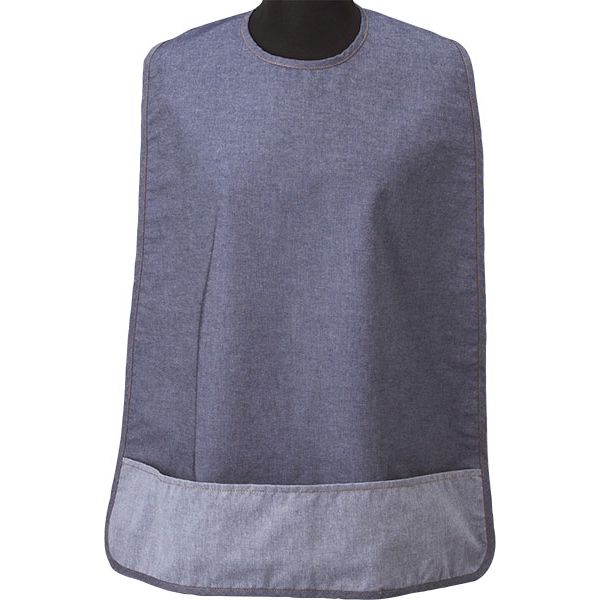 松本ナース産業 カラーデニム食事用エプロン 2600