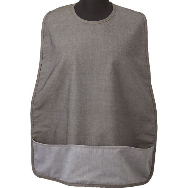 松本ナース産業 カラーデニム食事用エプロン　2600　カーキ 4964828104424 1枚（直送品）