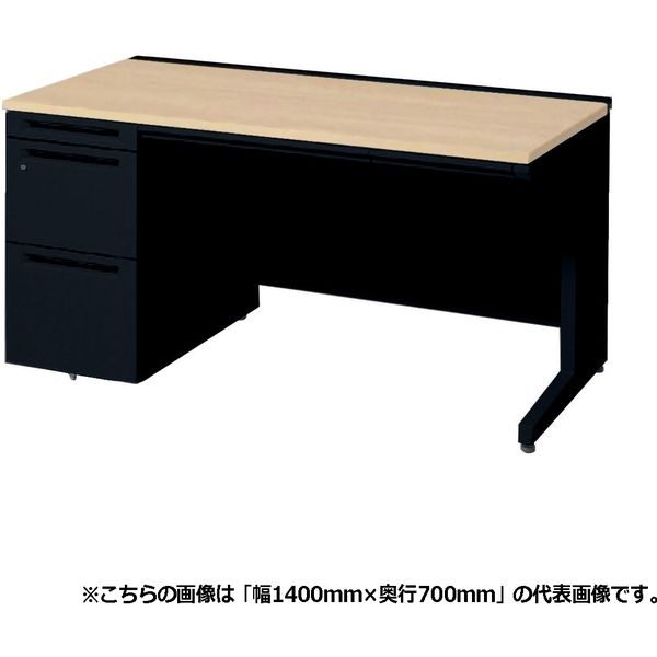 オカムラ アドバンス 片袖机 3段 引出し付 標準 幅1000×奥行700×高さ720mm 3V1TAL MK57 1台（直送品） 58,436円