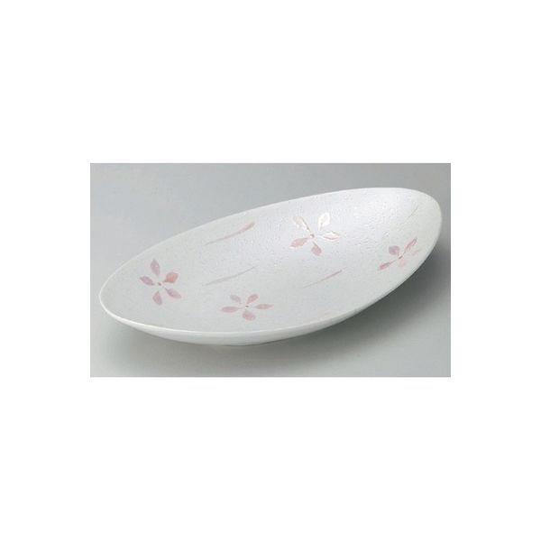 アースモス 美濃焼 楕円鉢 ラスターピンク花楕円鉢 （1個入）（直送品）