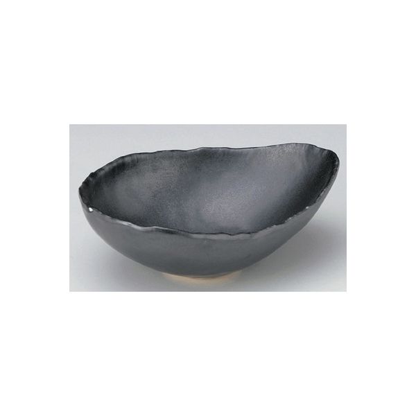 アースモス 美濃焼 楕円鉢 黒マット変形鉢 （3個入）（直送品）