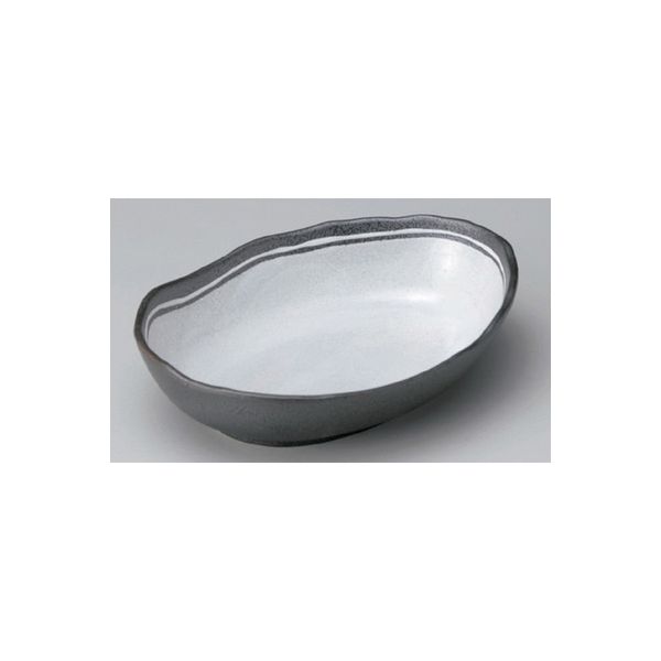アースモス 美濃焼 楕円鉢 南蛮粉引舟型鉢 （2個入）（直送品）