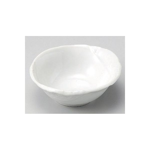 アースモス 美濃焼 小鉢 彫刻白釉丸小鉢 （6個入）（直送品）