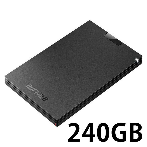 バッファロー TV録画・取付可能 外付ポータブルSSD 240G SSD-PGT240U3-BA（直送品）