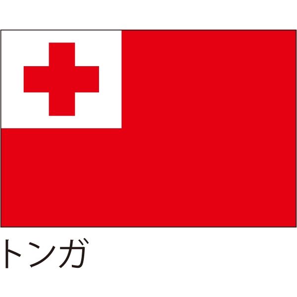 【世界の国旗】服部 応援・装飾用旗 トンガ 105×70cm ポンジ 1枚（直送品）