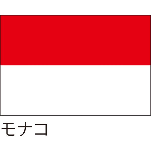 【世界の国旗】服部 応援・装飾用旗 モナコ 105×70cm ポンジ 1枚（直送品）