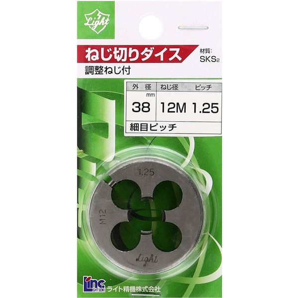 ライト ダイス 38径12×1.25 061144 ライト精機（直送品）