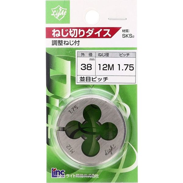 ライト ダイス 38径12×1.75 061146 ライト精機（直送品） - アスクル