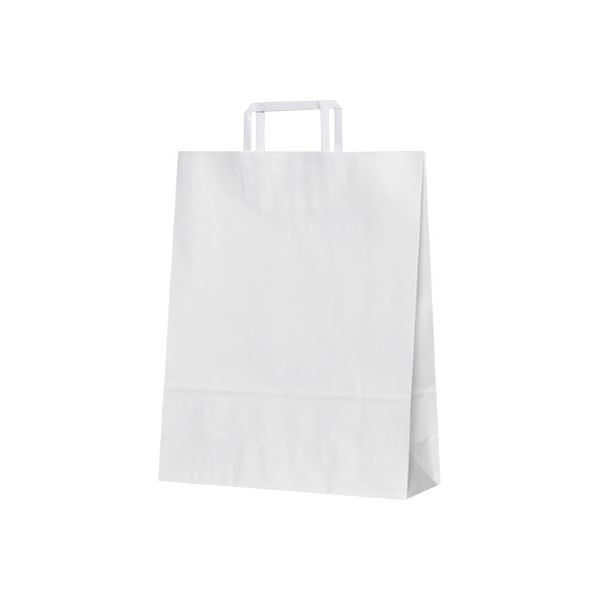 パックタケヤマ 紙袋 平紐 2才 白無地 XZT69842 200枚（50×4）（直送品）