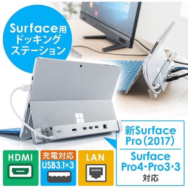 サンワダイレクト Surface用ドッキングステーション 400-HUB039S2 1個（直送品）