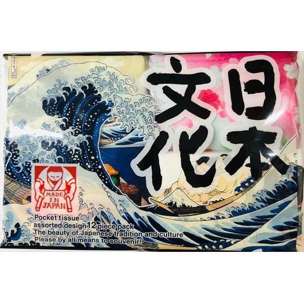 日本文化 おもてなし アソート 水に流せるポケットティッシュ 12個パック 4901451163749 1セット（360個：12個×30） 河野製紙（直送品）