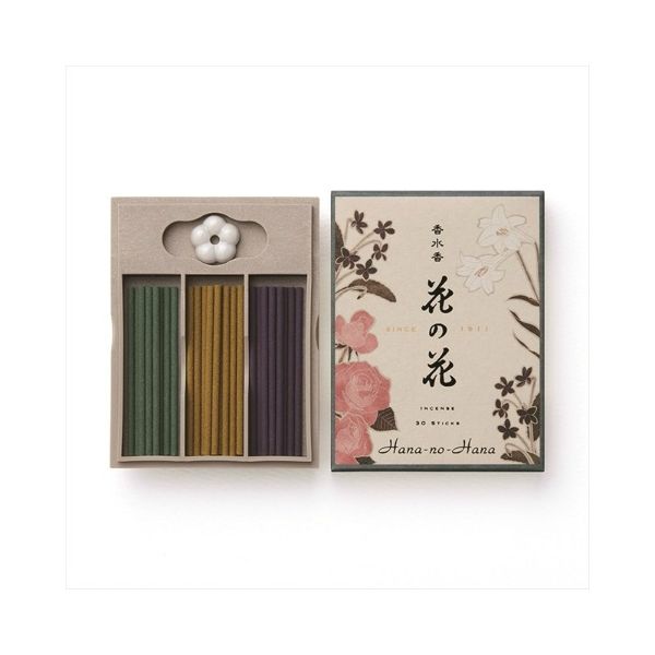 日本香堂 香水香 花の花 3種入 スティック 4902125300019 1セット（300本：30本×10）（直送品）