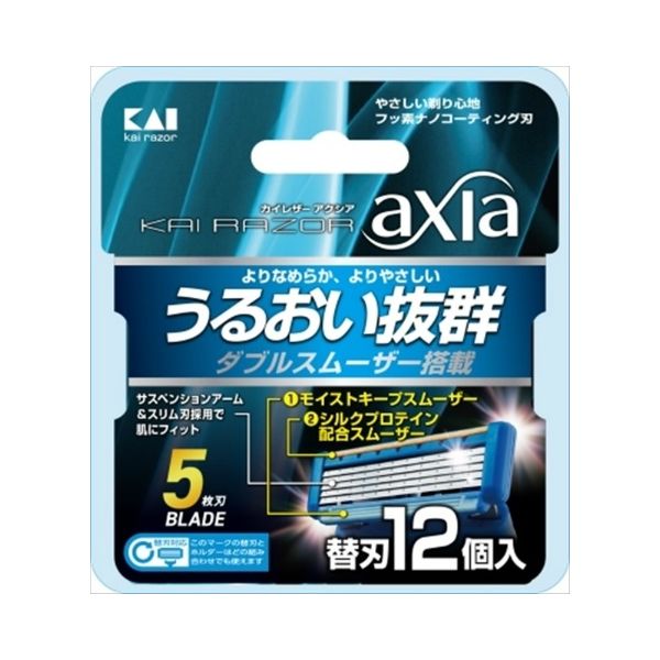 貝印 GA0068axia 替刃 4901331002656 1セット（144個：12個×12）（直送品）