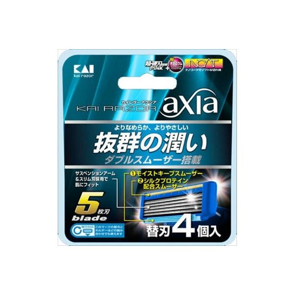 貝印 KAIRAZOR axia 替刃 4901331000614 1セット（48個：4個×12）（直送品）