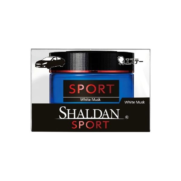 エステー シャルダン SHALDAN SPORT for CAR 芳香剤 車用 ゲルタイプ ホワイトムスク 1セット（6個）（直送品） - アスクル