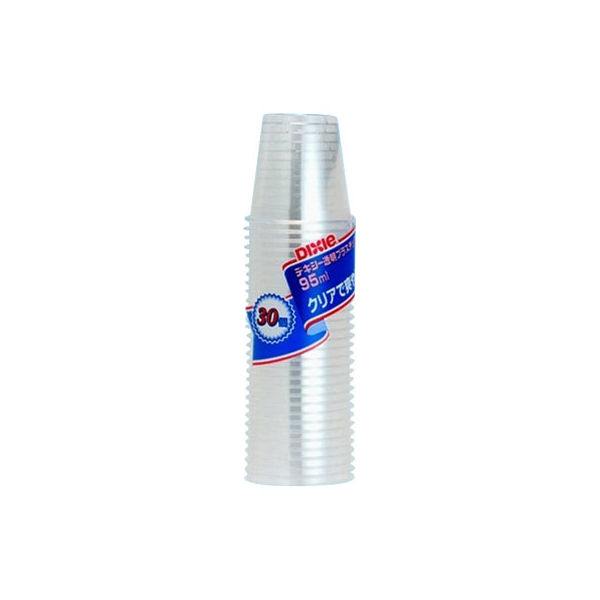 日本デキシー 透明プラスチックカップ 95ML 4902172200317 1セット（1800個：30個×60）（直送品）