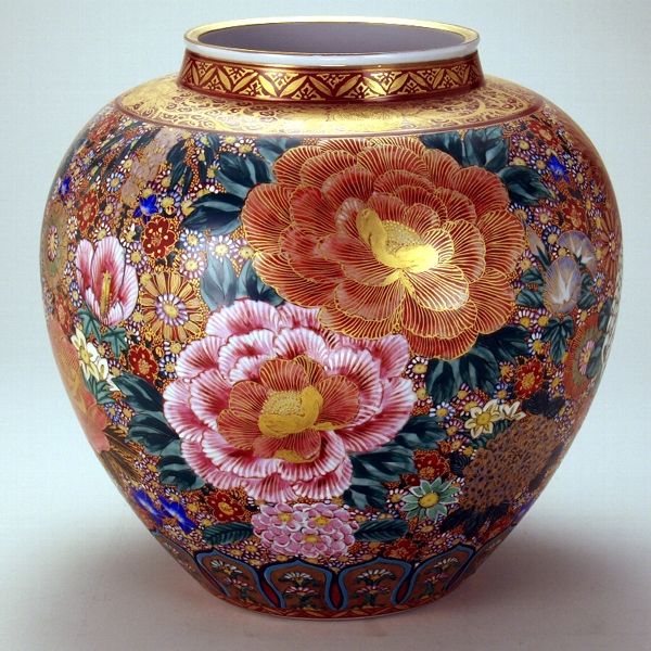 九谷焼の花瓶 - 工芸品
