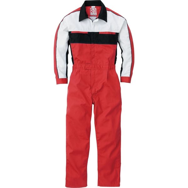 ワークウェア・作業用つなぎ】マルキ T/C ツナギ服 レッド 3L RO