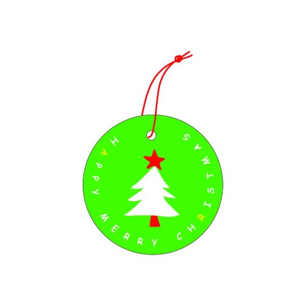 ヤマニパッケージ タグクリスマス緑45φ SS-410B 1ケース（50：50枚袋入）（直送品）