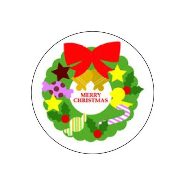 ヤマニパッケージ クリスマスシール リース 20-611X 1ケース（直送品）