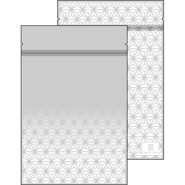 ヤマニパッケージ チャック付スタンド袋 SS 和柄白 小口 19-720WX 1ケース（500：50枚/帯）（直送品）