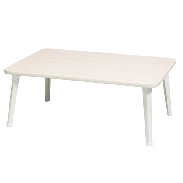 永井興産 ハウステーブル 幅750×奥行500×高さ295mm ホワイト NK-75WH-4 1セット（4台入）（直送品）
