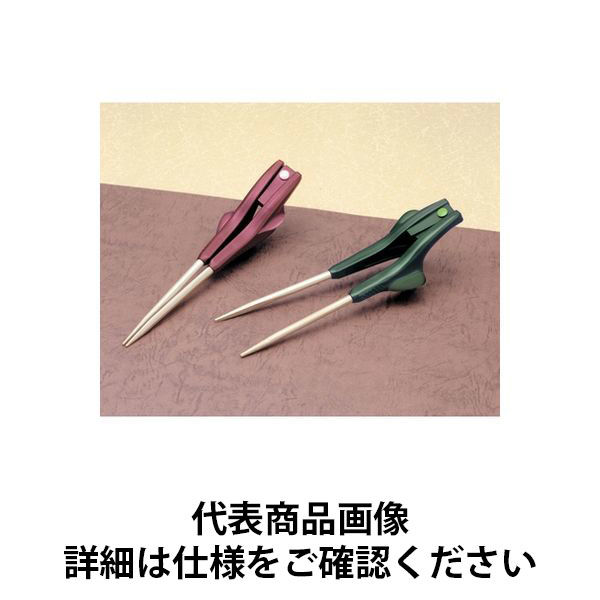 ウインド 箸ぞうくん 緑 介護 食器 箸 S2-6 1膳 - アスクル