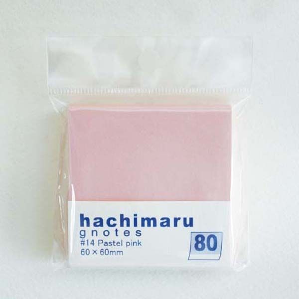 プリントインフォームジャパン gnotes80 hachimaru 60x60mm パステルピンク 1013-0014-072 1セット(5個)