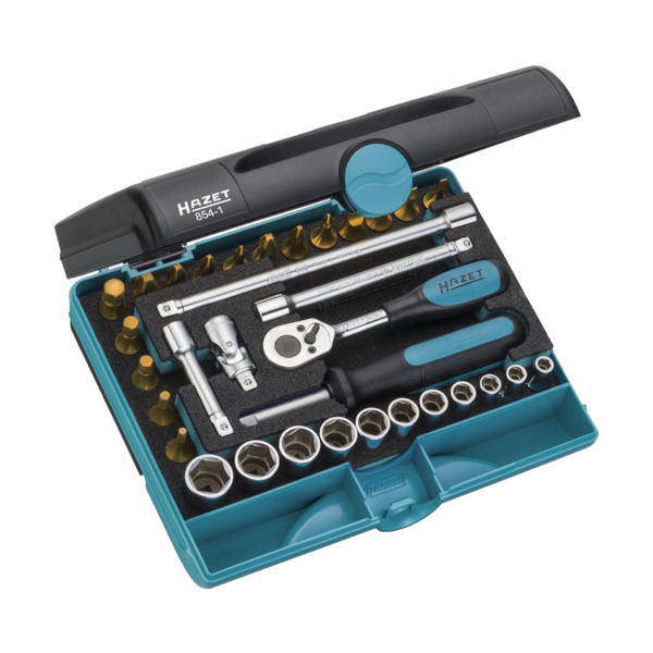 HAZET ソケットレンチセット(差込角6.35mm) スマートケース入り 854-1 1セット 828-8503（直送品）