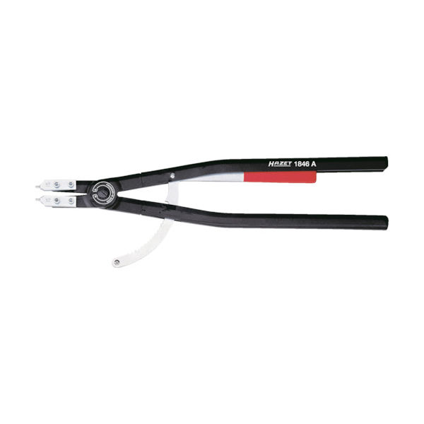 HAZET 大型スナップリングプライヤー 穴用 1846A-5 1丁 828-8399（直送品）
