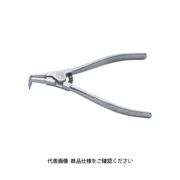 HAZET スナップリングプライヤー 軸用 90°曲がりタイプ 1846D-1 1丁 828-8415（直送品）