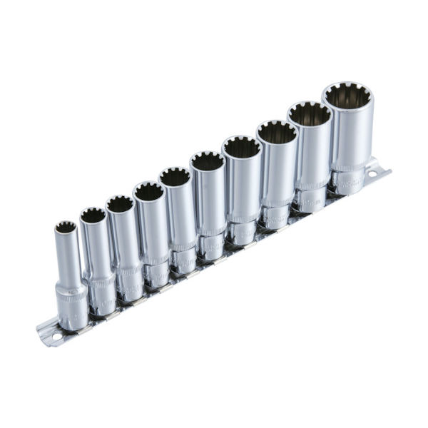 スエカゲツール スエカゲ 3/8DR.10PC.スプラインディープソケットハンガーセット SS3810DH 1セット 853-1536（直送品）