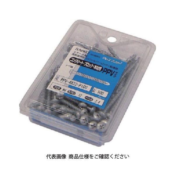 サンコーテクノ サンコー テクノ PレスアンカーPPVタイプ スチール製 (100本入) PPV-4X32-P100 1パック(100本)（直送品）