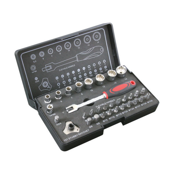 スエカゲツール スエカゲ 1/4DR.32PC.トライアングルレンチセット TW1432SS 1セット 774-8132（直送品）