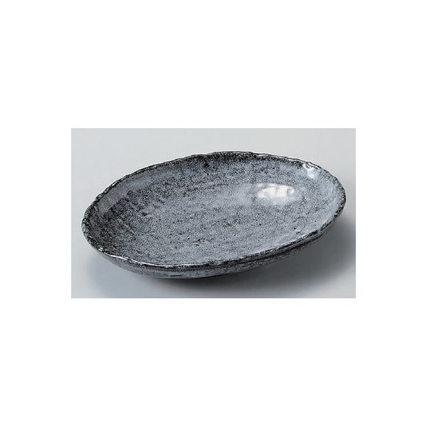 アースモス 美濃焼 楕円皿（中） 雫石小判皿 (3個入)（直送品）