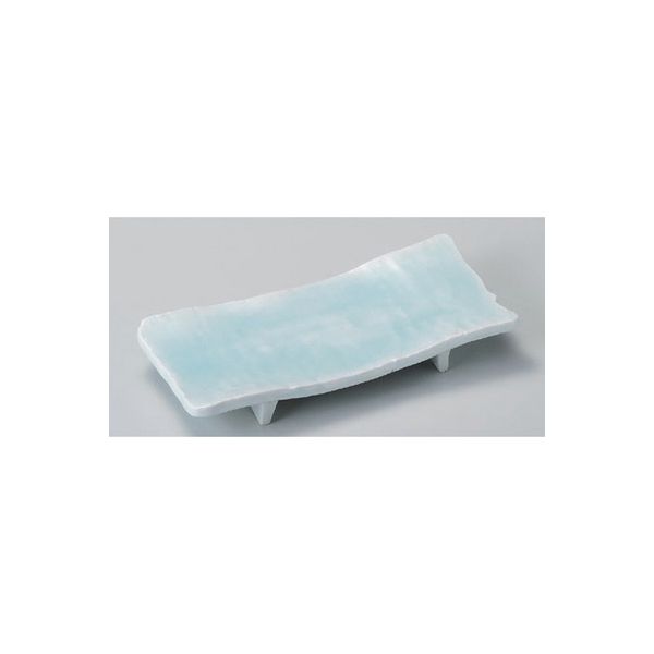 アースモス 美濃焼 突出皿 青白磁9.0まな板焼物皿 (2個入)（直送品）