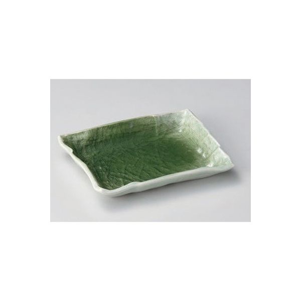 アースモス 美濃焼 のり皿 緑青磁長角銘々皿 (5個入)（直送品）