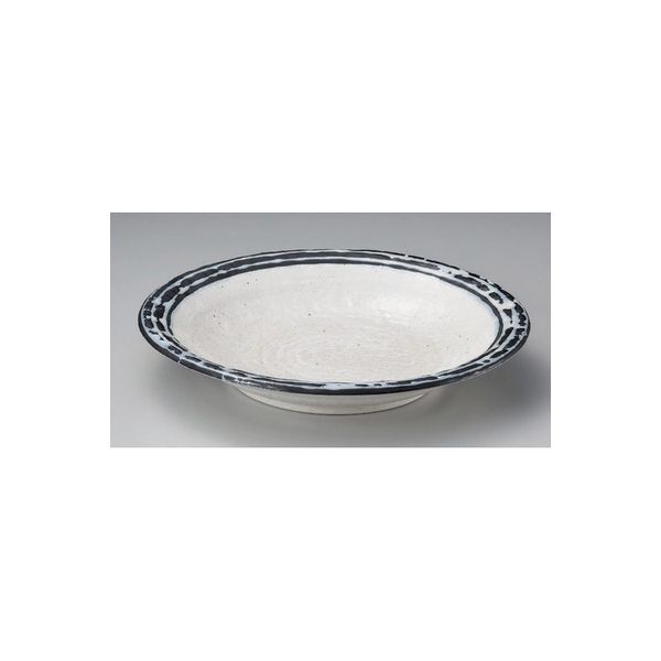 アースモス 美濃焼 丸皿（大） なごり雪石目10.0皿 (1個入)（直送品）