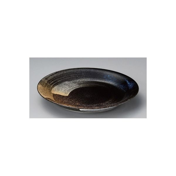 アースモス 美濃焼 丸皿（大） 二色刷毛目28cm深丸皿 (3個入)（直送品）
