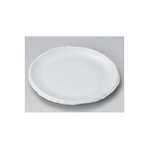 アースモス 美濃焼 丸皿（中） 白釉リプルス7.5皿 (3個入)（直送品）