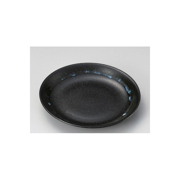 アースモス 美濃焼 丸皿（中） 黒輪7.0深皿 (5個入)（直送品）