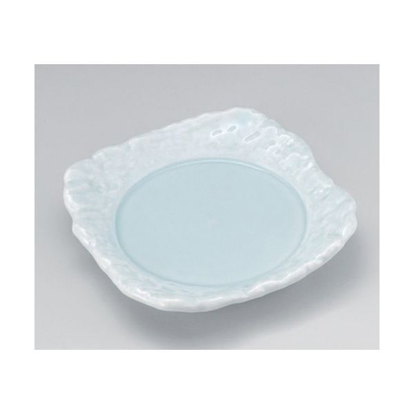 アースモス 美濃焼 角皿（小） 青白磁石焼7.0四方皿 (2個入)（直送品）