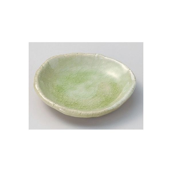アースモス 美濃焼 フルーツ皿（丸） 彩り(グリーン)5.0丸皿 (5個入)（直送品）
