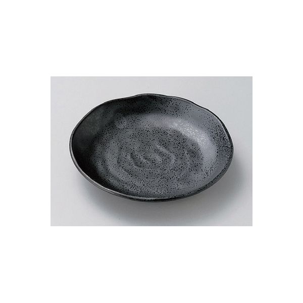 アースモス 美濃焼 小皿 いぶし鉄黒5.0皿 (10個入)（直送品）