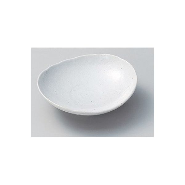 アースモス 美濃焼 小皿 白備前楕円皿 (11個入)（直送品）