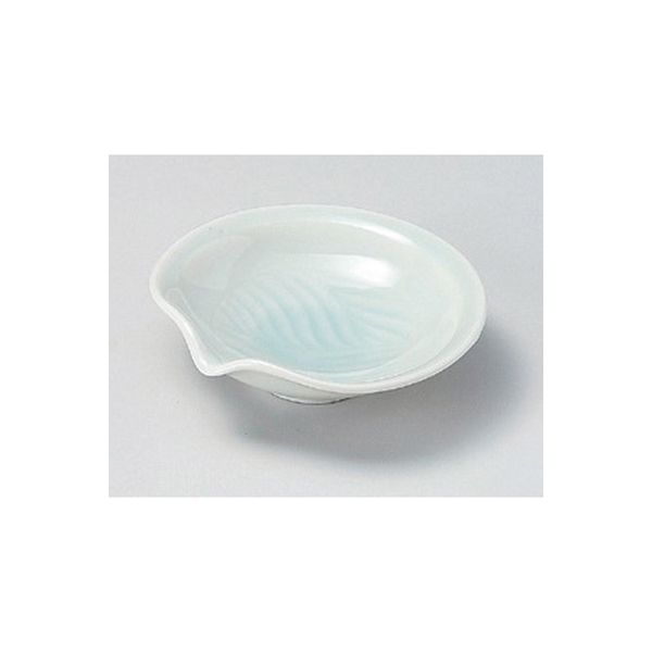 アースモス 美濃焼 小皿 青白磁彫片口3.3皿 (6個入)（直送品）